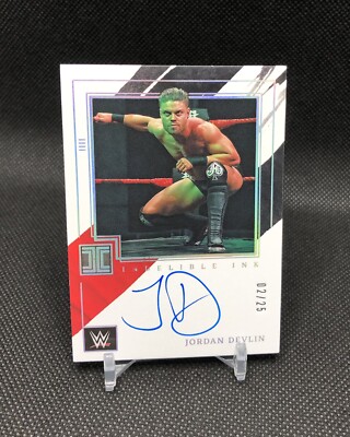 2022 Impeccable WWE Jordan Devlin /25 ON CARD AUTO  INDELIBLE INK  SILVER SSP  