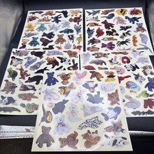 TY Beanie Babies Official Membership Club Vintage Sticker Sheet Set 5 Sheets