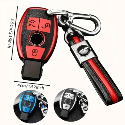 For Mercedes Benz Accessories Smart Car Key Cover Case Shell Leather Fob Holder
