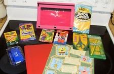 School supplies lot, Poly folder, Sponge Bob folder, scissors, pencils, etc.