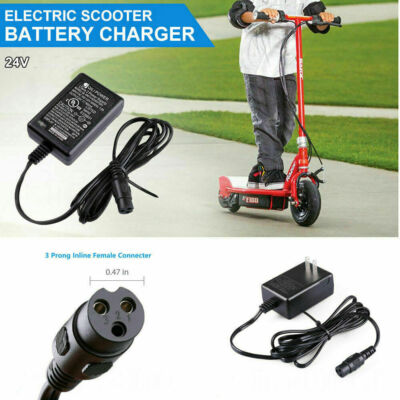 24V Battery Charger for Razor E100 E125 E150 Electric Scooter 3.3 FT Power Cord*