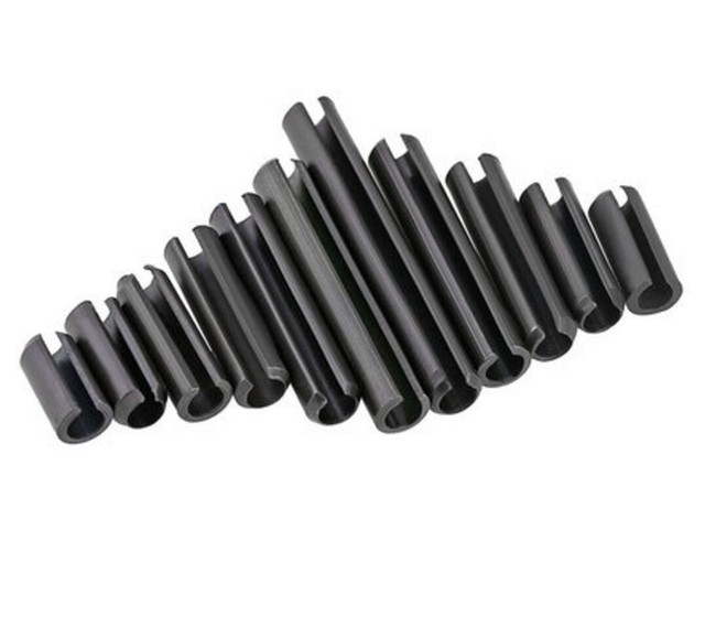 M1.5 M2 M2.5 M3 M4 Black Zinc Plated Steel Spring Pins Split Tension