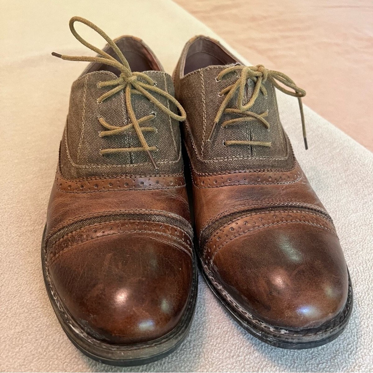 Steve Madden Dark Brown Leather Oxfords Men’s Lace Up Shoes - Size 7 Steve Madden Mens Oxford Shoe Lace-Up Wedge Sole Storm Welt  main image 3