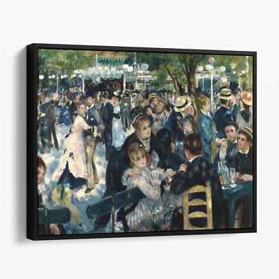 Dance at Le moulin de la Galette (1876) by Renoir Canvas Print Wall Art