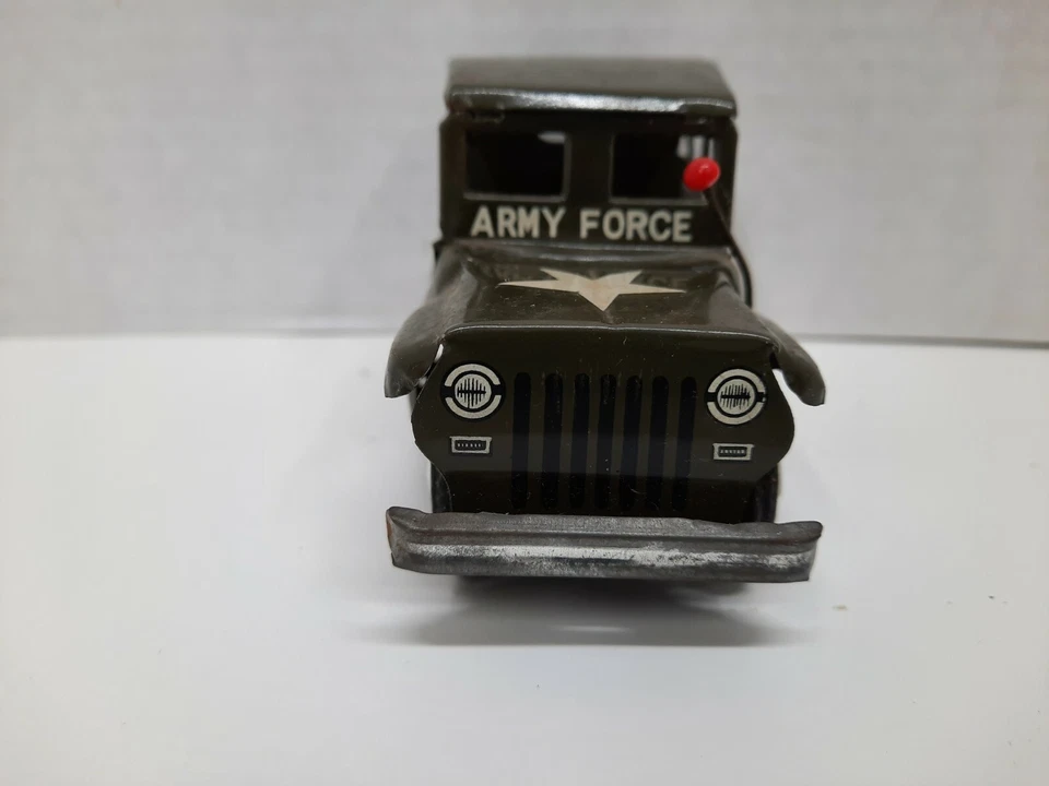 Jeep Army Force Friction Funcionamiento Estaño Verde Ejército 4" x 21/2""   Foto 4 de 4