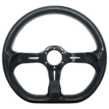 350mm Universal Carbon Fiber Racing Steering Wheel Flat Bottom Semicircle Jet