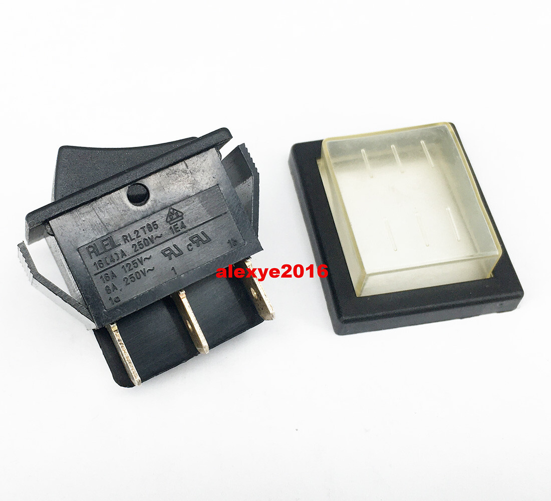 Rocker Switch Black Single Reset 16A/250V 10T85 6Pin Canal R Series Light R5 - Foto 9