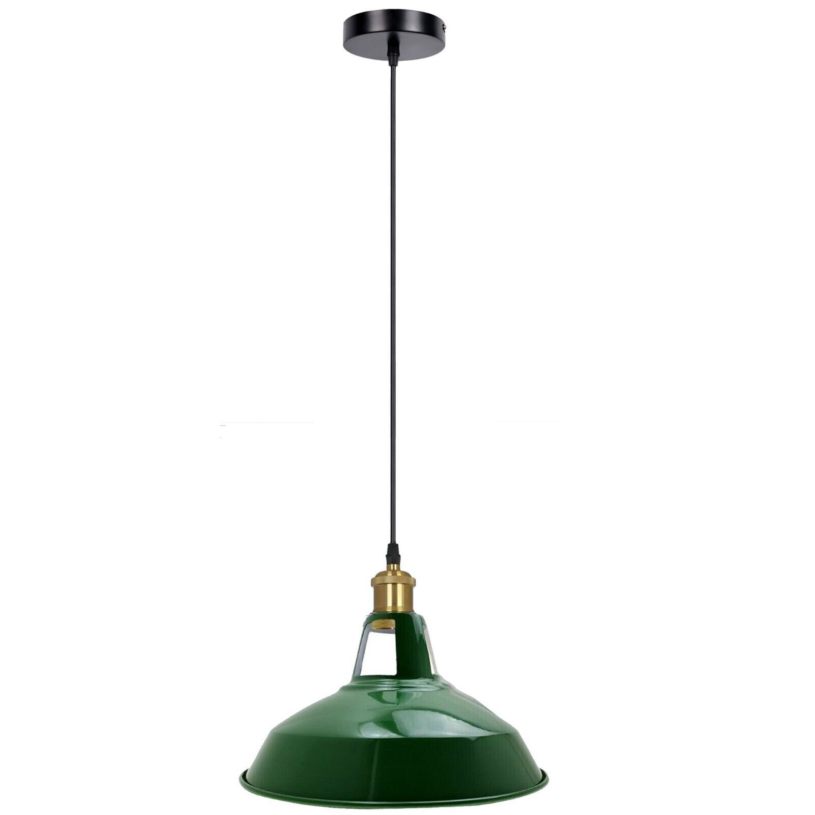 LEDSone Metall-Lampenschirm Retro - 36 Cm Durchmesser, Orange, 2 Stück, Für E27 Fassung