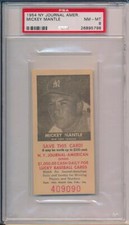 Mickey Mantle 1954 NY N.Y. Journal American  PSA 8 !!