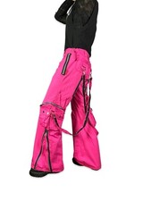 Tripp NYC Rare Y2K Goth Rave Skate Grunge Pink Baggy Bondage Pants