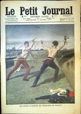 The Small Journal No. 1013 From 17/4/1910 Duel A Coup De Sleeve Whisk, Ball Alle