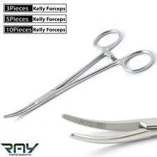 Surgical Hemostat Curved Kelly Locking Clamp Forceps 5.5'' Artery Tooth Forceps