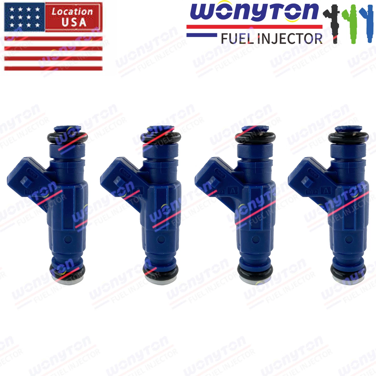 Set (4) OE Fuel Injectors EV6 For 0280155740 4669471 Dodge 