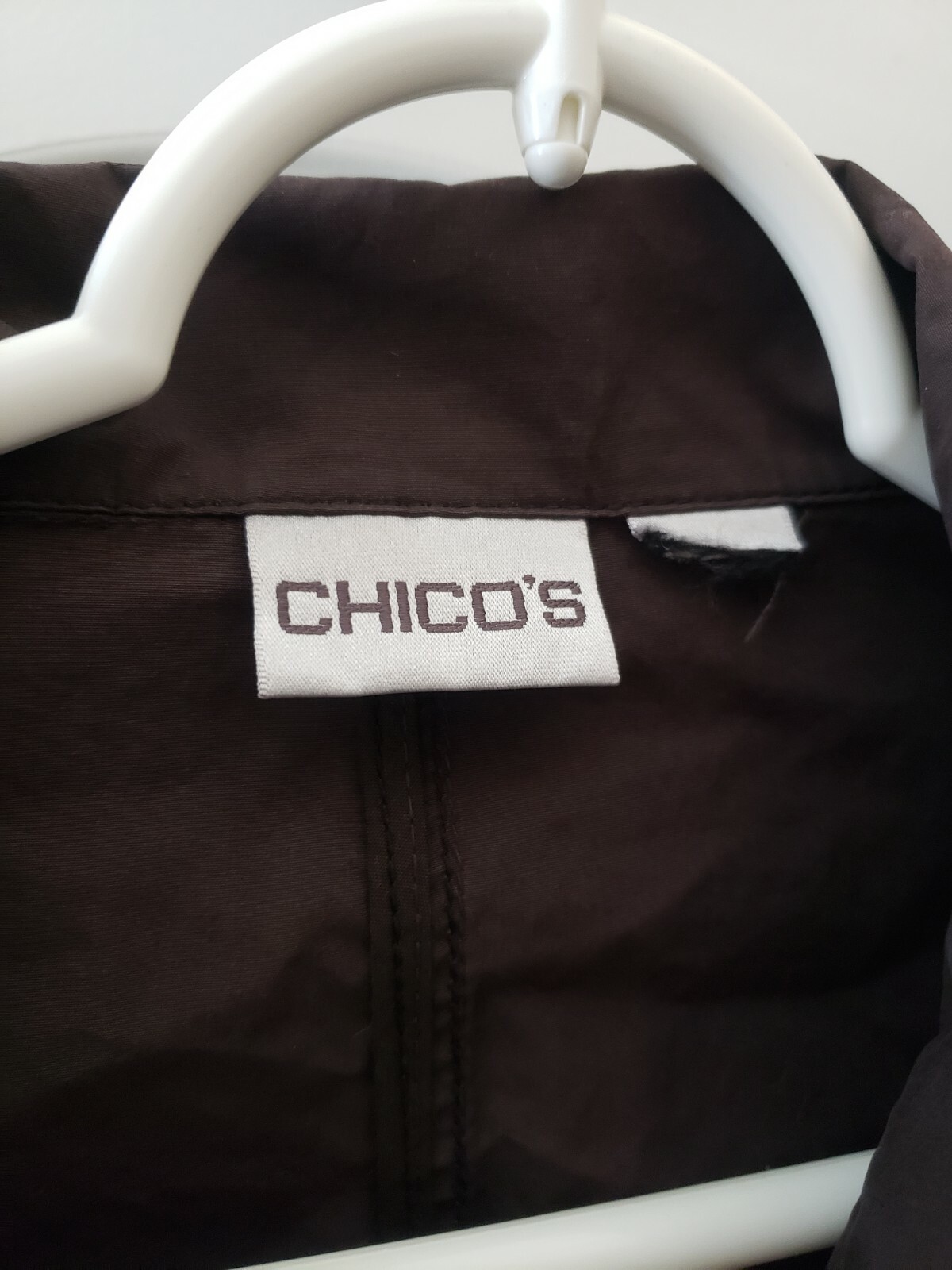 CHICOS Browm Thin Button Down Blazer Pockets & Ad… - image 5