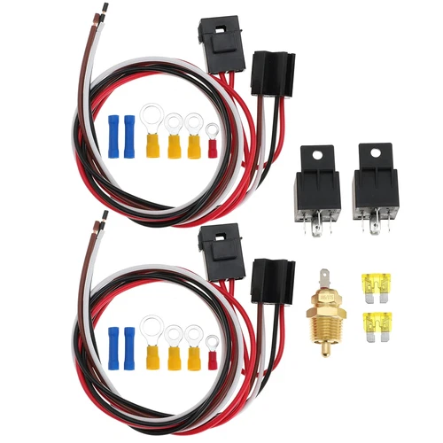 Dual Electric Cooling Fan Wire Harness Kit Electric Fan Relay Kit Radiator - Bild 3 von 18