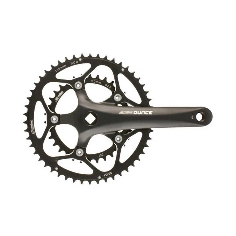 Crankset Compact 50/34 Black PROWHEEL Bike Road | eBay