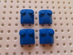 Lego 4 x Dachstein Schrägstein Motorhaube mit 2 Noppen 41855  2x2  blau