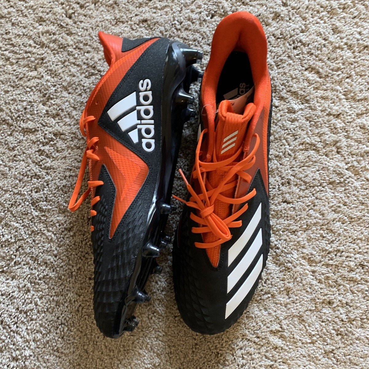 Adidas Airzero 5 Star 7.0 Mens Orange Carbon Football Cleats Size