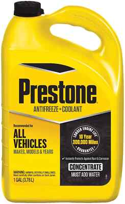 3 Pack Prestone Antifreeze & Coolant Concentrate for All Vehicles, 1 Gallon