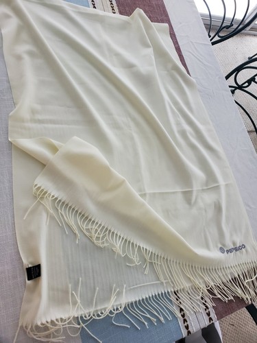 One Of Kind PepsiCo Womens Cream Viscose Shawl - Picture 3 of 5
