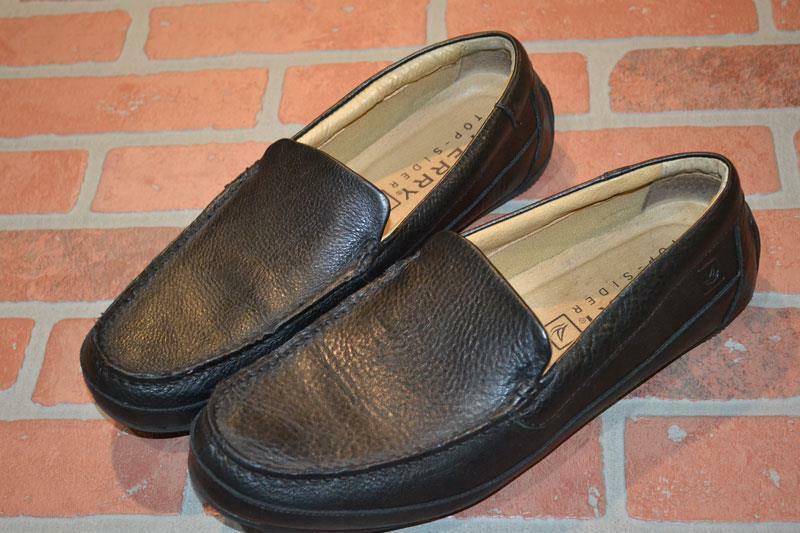 Max 64% OFF 1399-a Special sale item Mens Sperry Top-Sider Slides Leather Shoes Boating Black
