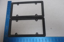 License Plate Frame Metal Black Silver Stud Bling Auto Car Van Truck Pair 2 F18
