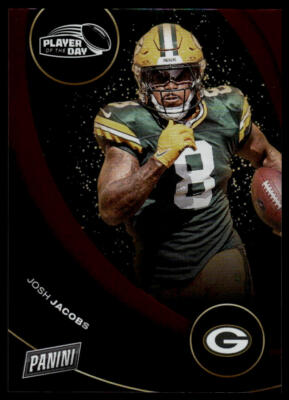2024 Panini Player of the Day Josh Jacobs #21 Red 10/99