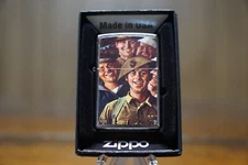 NORMAN ROCKWELL ARE WE DOWNHEARTED SOLDIERS 1918 PAINTING ZIPPO LIGHTER MINT