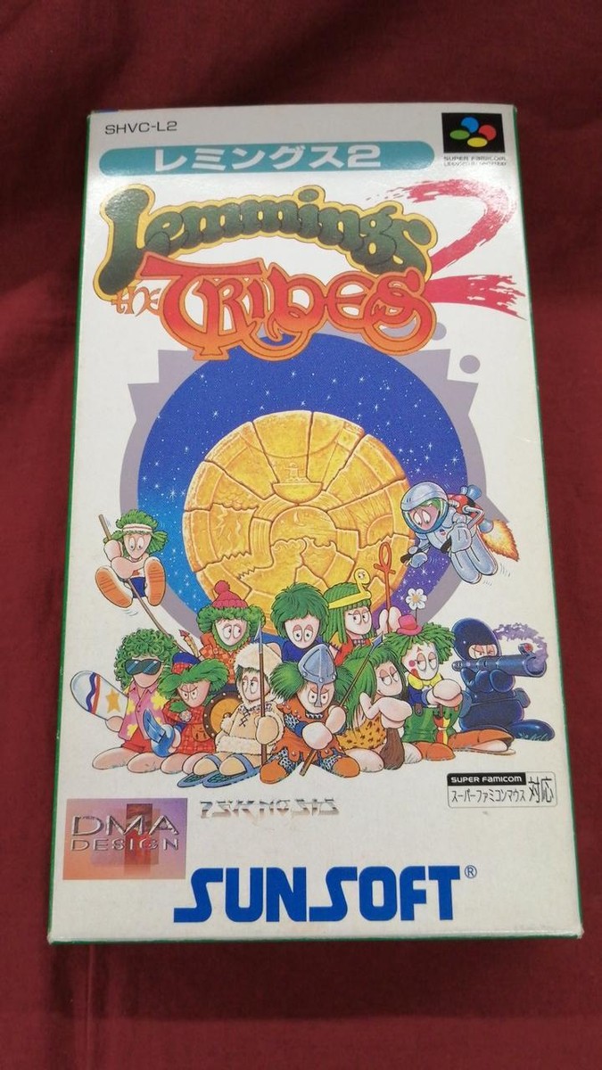 Used in Box] SFC SUN SOFT LEMMINGS 2 Nintendo Super Famicom 