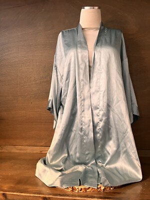 VICTORIA'S SECRET Robe M/L Satin NO Tie Kimono Sleeve Green | eBay