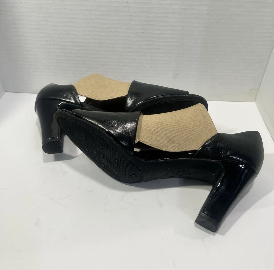 Sapatos femininos Lifestride Simply Comfort preto salto peep toe carreira tamanho 11 M - Imagem 3 de 4