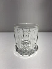 Crown Royal Diamond Cut Embosed *MADE IN ITALY* 8 oz Whiskey Rocks Glass