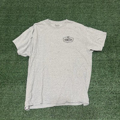Primitive Gray Graphic Print Logo Cotton Short Sleeve Crew Neck T-Shirt Men's