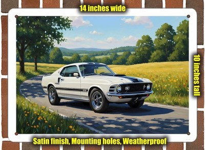 Metal Sign - 1970 Shelby GT500 Oil Painting - 14x10
