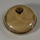 Pyrex Corning Vision V  1.5 C Glass Amber Round Replacement Lid Cover Visions