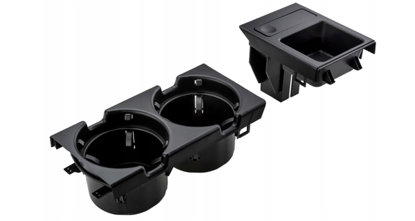 51168217953 GeträNkehalter Set Mit MüNzhalter KompatibilitäT Bmw 3 E46, Schwarz-image