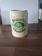 German Stoneware Beer Stein Tankard Brauerei G. Bauhöfer Bavarian Oktoberfest
