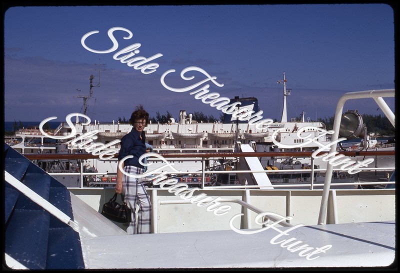 New Bahama Star Cruise Ship Liner Nassau Bahamas 35mm Slide 1970s Kodachrome