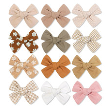 Baby Girl Hair Clips Set, 12 Pcs Hair Bows Barrettes Handmade Accessories Alliga