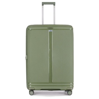 Stratic Straw T Trolley L 76 cm 4 Rollen Koffer erweiterbar Olive Hartschale