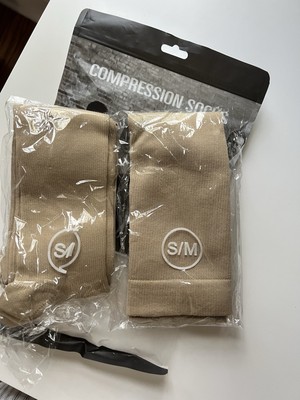 2 Pairs Of Compression Socks  Size s/m. Brand new. 