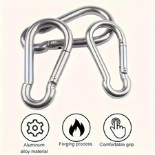 20 Pcs Aluminum D-Ring Spring Keychains Hooks Small Keychain Carabiners Clip Set