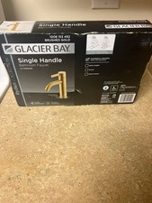 Glacier Bay Ryden Brushed Gold Single Handle Bathroom Faucet 4" Centerset New