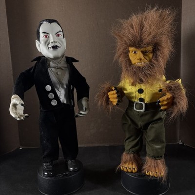 VINTAGE 1992 TELCO MOTIONETTE DRACULA WOLFMAN UNIVERSAL MONSTERS HALLOWEEN