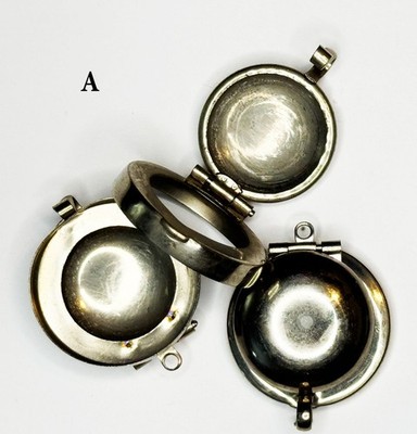 Set of 3 NEW Nickel Lids / Windshields for Pipes Germany 1920-40s  20-A[6]