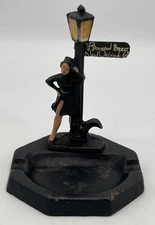 New Orleans Bourbon Street Cast Iron Bottle Opener Ashtray Hooker 1940s