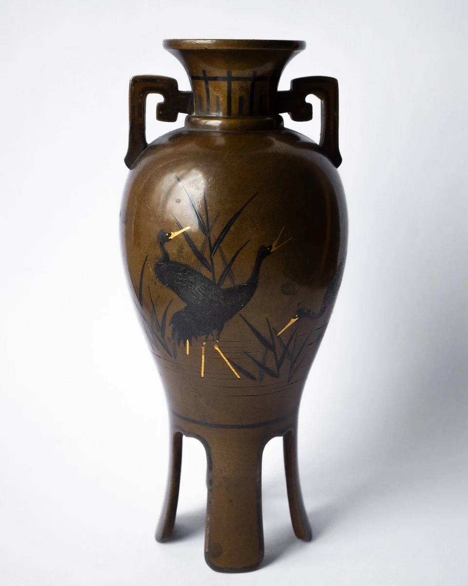 古銅　葡萄刻　花瓶　在銘　大西錦綾堂時代箱   V  R3826 青铜日本花瓶1850-1899 | eBay