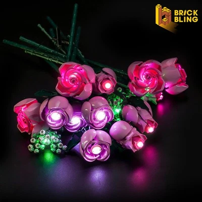 BrickBling LED Licht Kit für LEGO Rosa Rosenstrauß 10374 (Standard)