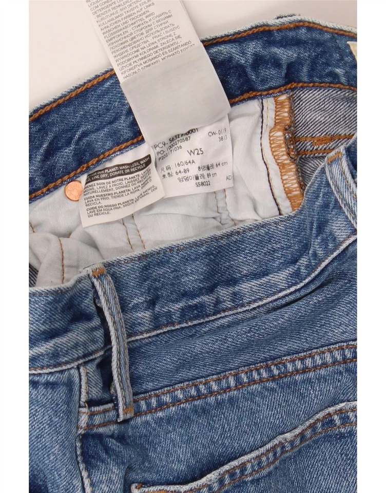 LEVI'S Womens 501 Low Waist Mini Denim Skirt W25 XS Blue Cotton JJ08 - Image 3 of 3