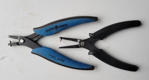 Qty 2 Euro Tool EuroPunch Round Hole Punch Pliers 1.25mm & 1.50mm
